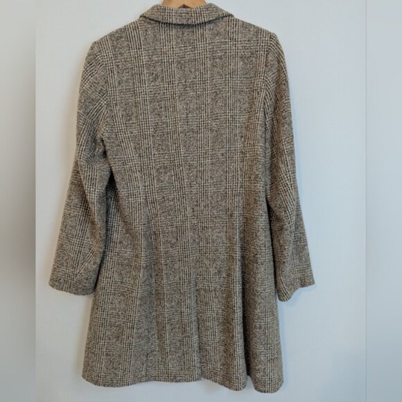 GIL BRET Soft Virgin Wool Long Button Down Trench Pea Coat size 12 - Picture 2 of 8